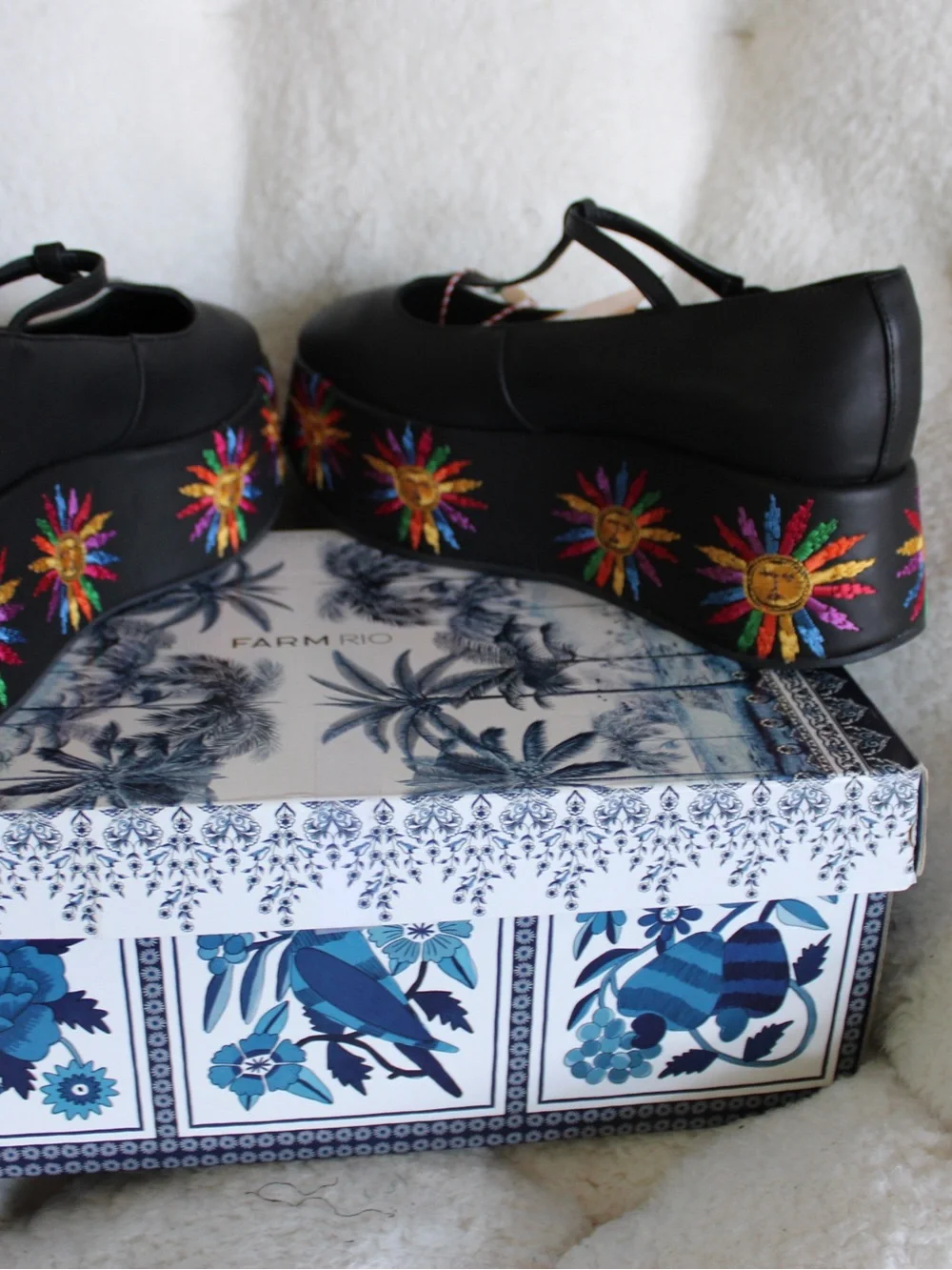 FARM Rio Rainbow Sun Platform Mary Jane Shoes NWT | US 9.5 / EU 41 | - Picture 14 of 16
